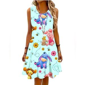 Women’s Disney Inspired Pooh & Friends Sleeveless Colorful Dress - Size XL -
NWT